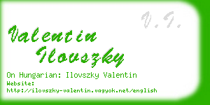 valentin ilovszky business card